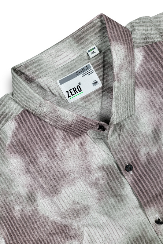 Men Onion Ribbed Tie-Dye Shirt | Long Sleeve Casual Zero
