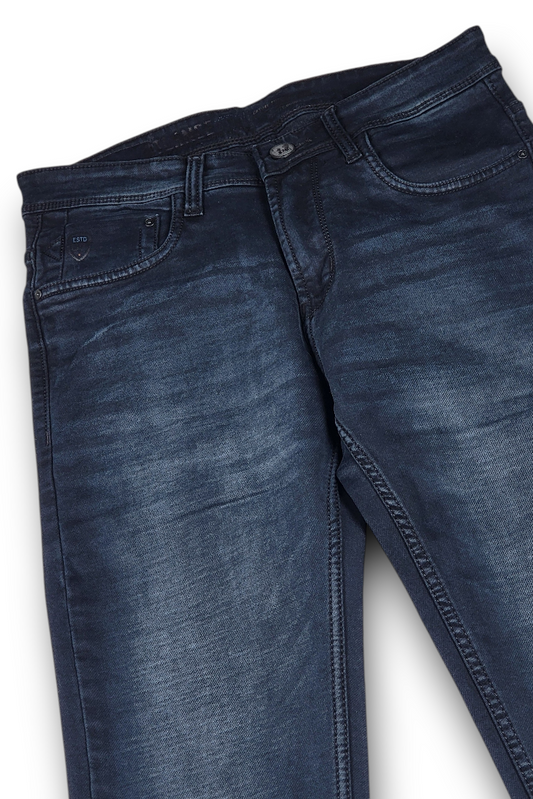 Men Z Black Narrow Fit Denim Jeans | Premium Faded Wash