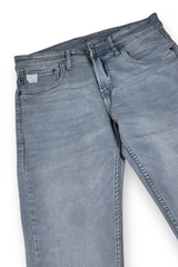 Men Light Grey Narrow Fit Jeans - Premium Denim Wash