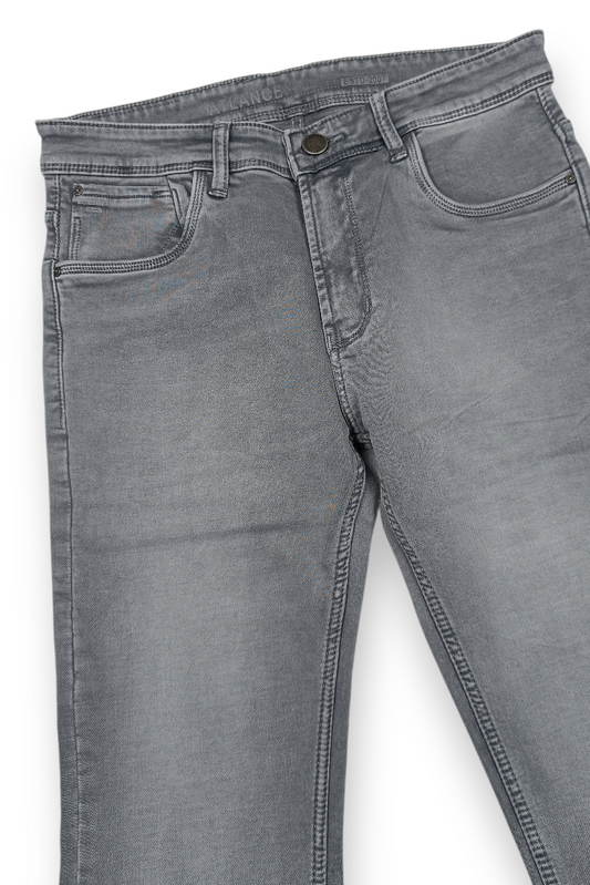 Men Light Grey Narrow Fit Jeans - Premium Grey Denim