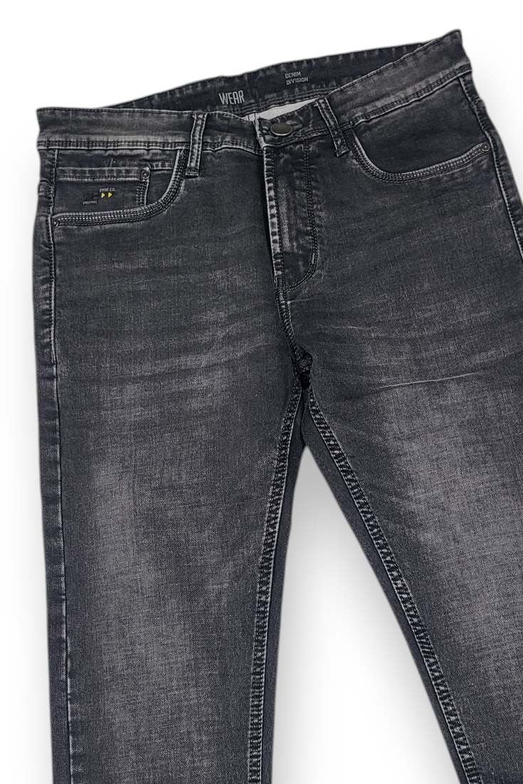 Men Black Slim Ankle Fit Denim Jeans | Premium Stretchable