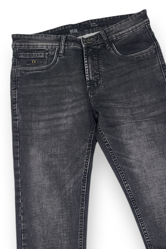 Men Black Slim Ankle Fit Denim Jeans | Premium Stretchable