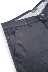 Men Premium Navy Blue Structured Chinos - Textured STAR