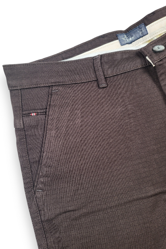 Men Premium Coffee Structured Chinos - Textured STAR