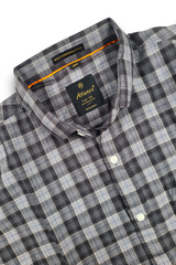 Classic Dark Grey Checked Shirt for Men – Everyday Wear WON