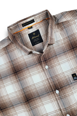 Men Classic Fawn Check Shirt | Everyday Casual Wear WON