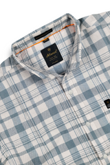 Pastel Blue Check Shirt for Men – Premium Casual Collection WON