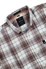 Men Onion Colour Casual Check Shirt – Premium Cotton WON