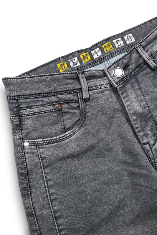 Men Dark Grey Narrow Fit Jeans | Sulphur Plain-18