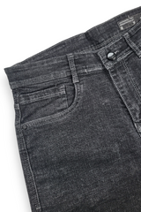 Men Carbon Straight Jeans | Premium Dark Wash Denim Pants Baggy