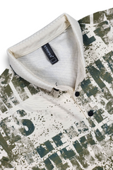 Men Typography Print Polo T-Shirt in Cream