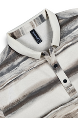 Stylish Brown Printed Polo T-Shirt for Men | Modern Fit