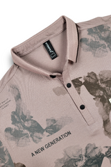 Men Designer Onion Polo T-Shirt with Abstract Print – Casual Style