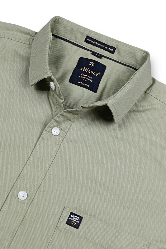 Men Slim Fit Pista Cotton Casual Shirt - Premium Smart-Casual Wear JK