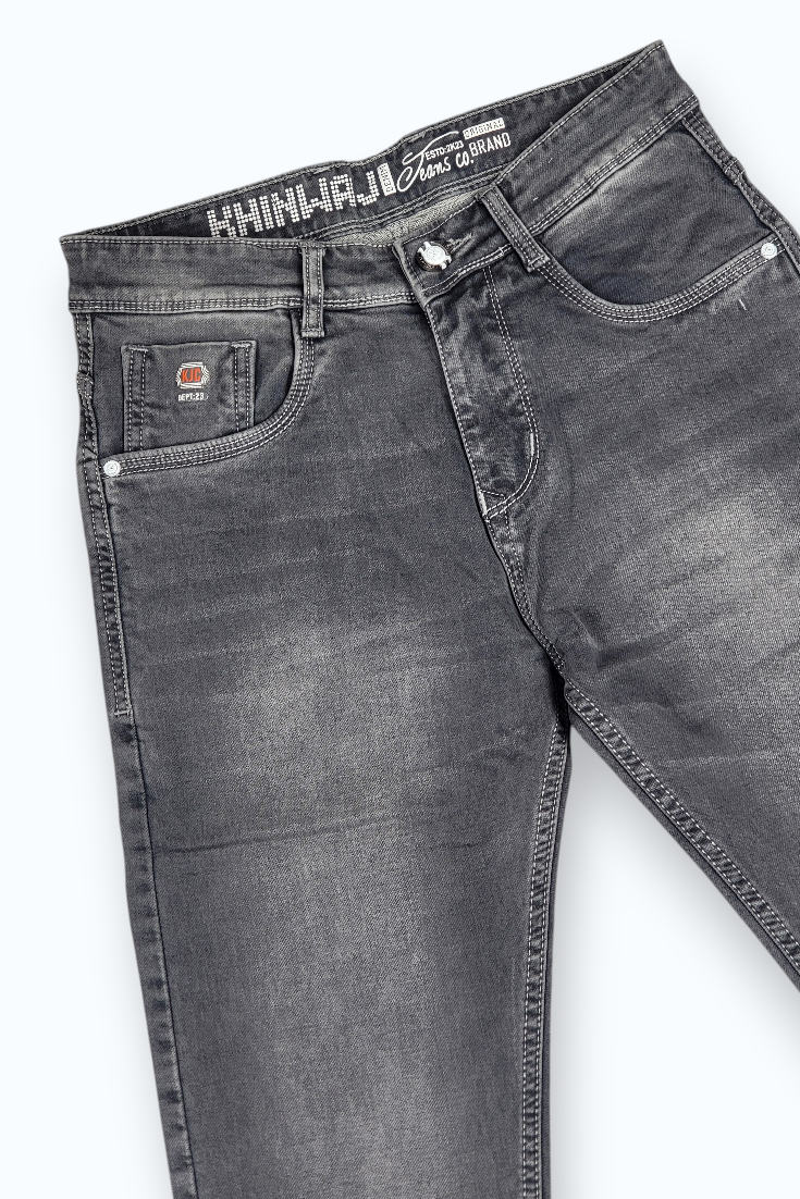 Men Light Grey Ankle Fit Jeans | Classic Denim 3999