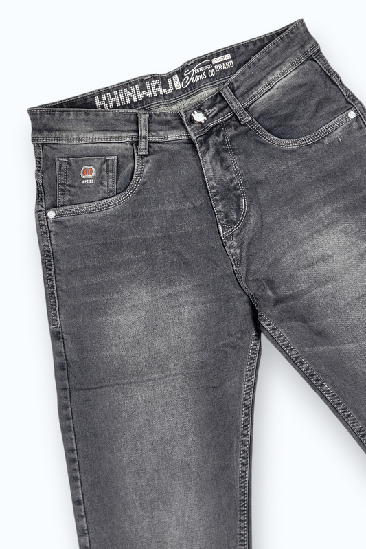 Men Light Grey Ankle Fit Jeans | Classic Denim 3999