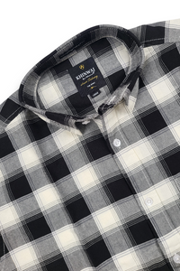 Men Premium Black Checkered Shirt – Casual Style OXFORD CHECK-5
