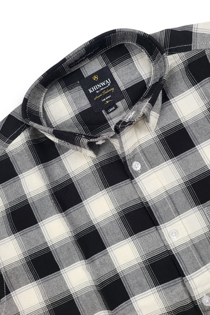 Men Premium Black Checkered Shirt – Casual Style OXFORD CHECK-5