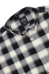 Men Premium Black Checkered Shirt – Casual Style OXFCH