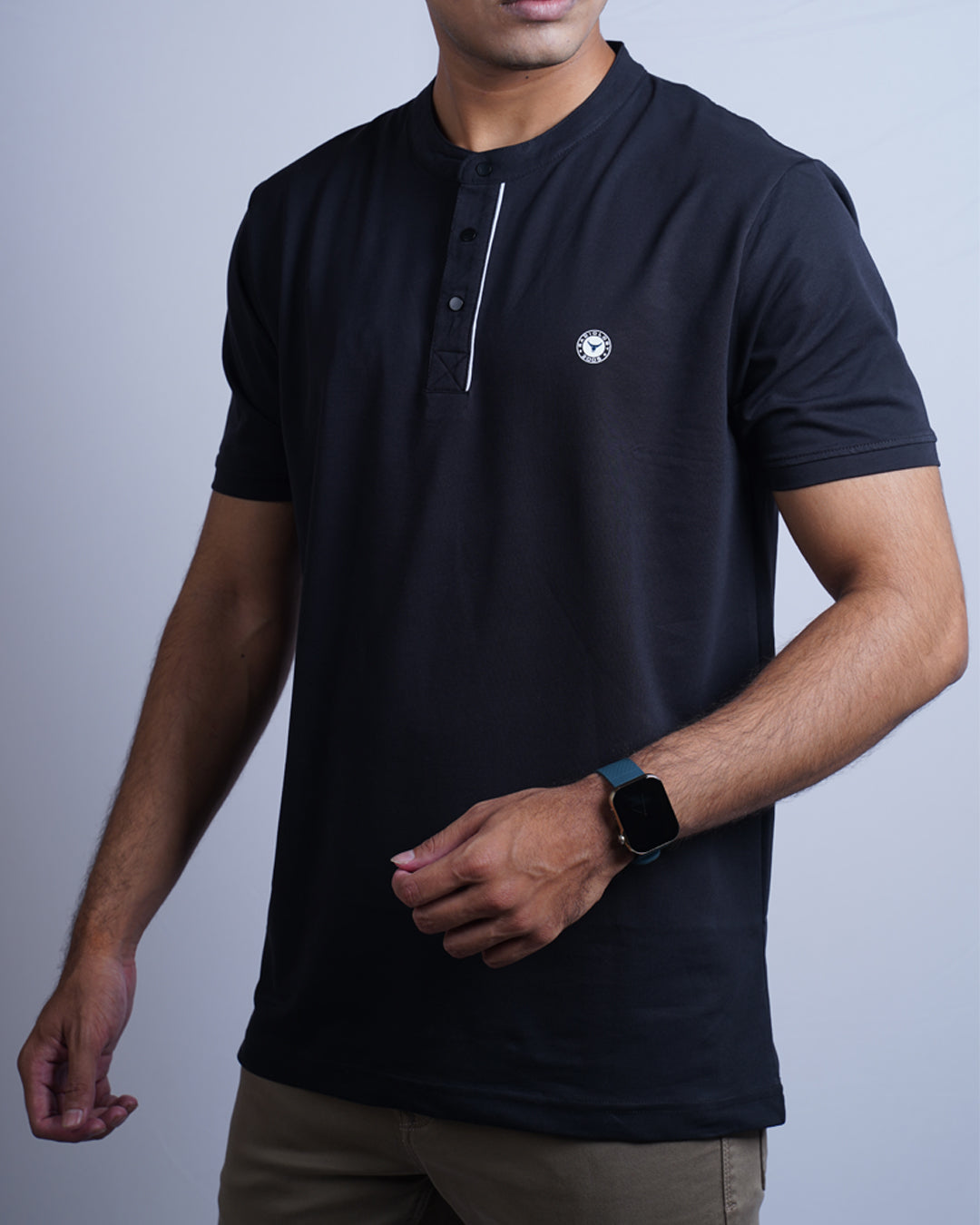 BLACK COLOR PLAIN ROUND NECK T-SHIRT