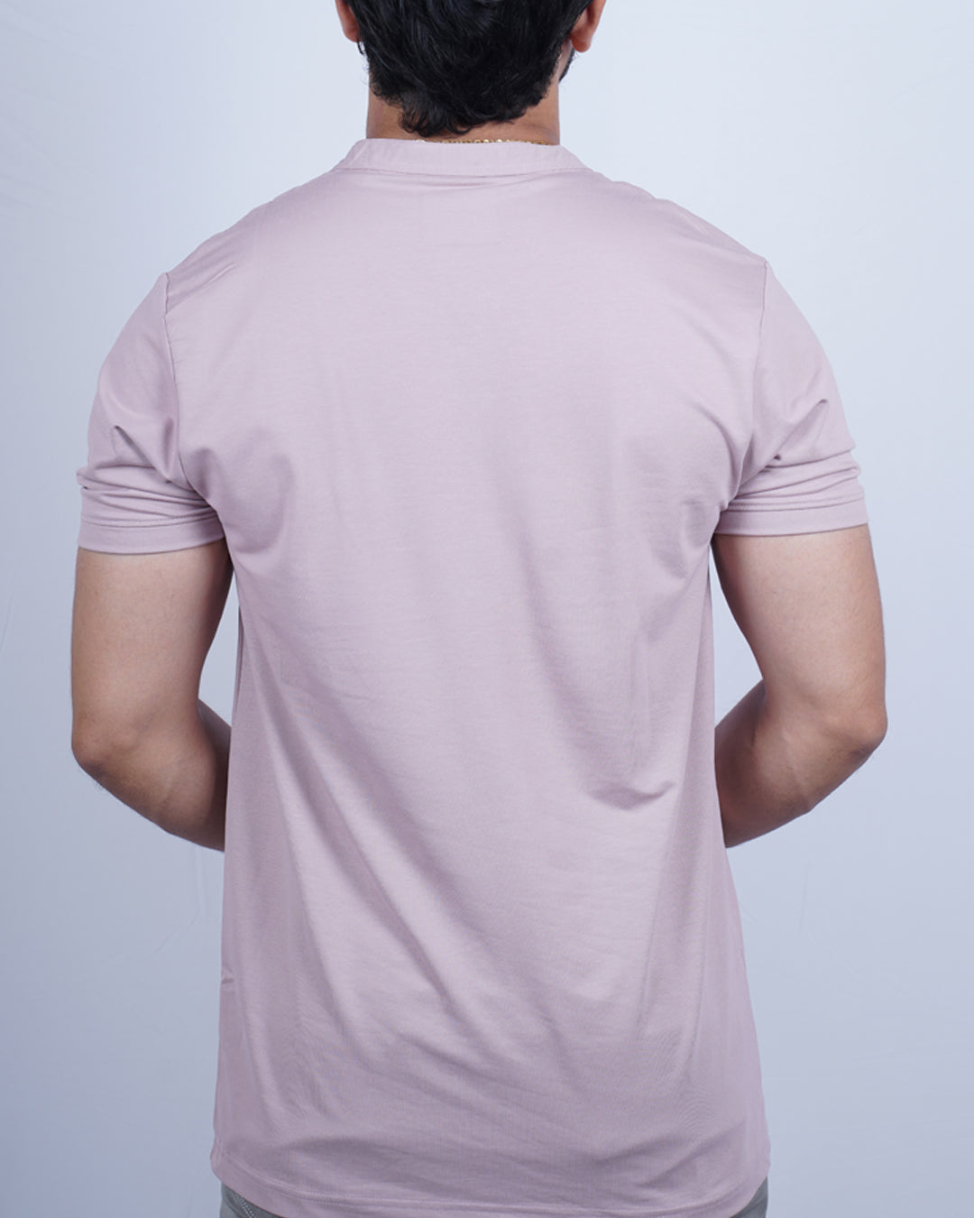 ONION COLOR PLAIN ROUND NECK T-SHIRT