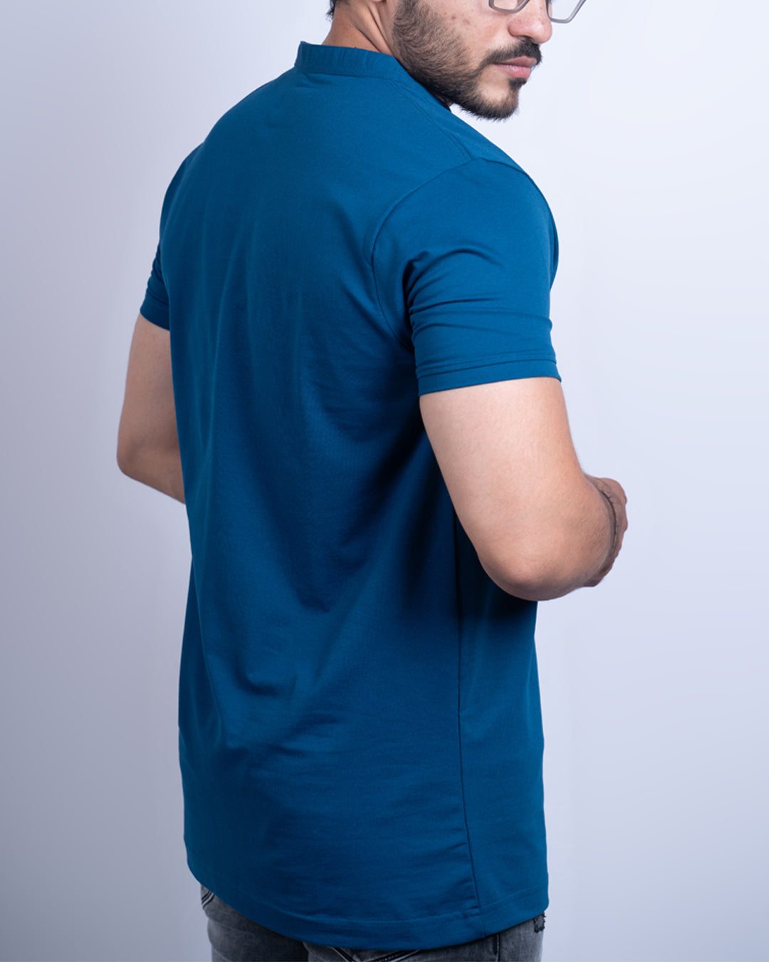 BLUE COLOR  PLAIN ROUND NECK T-SHIRT