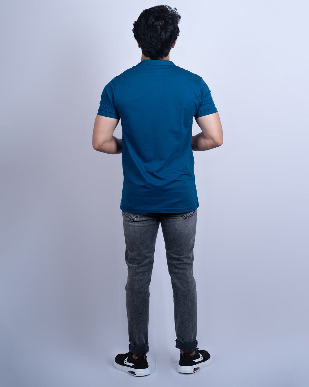 BLUE COLOR  PLAIN ROUND NECK T-SHIRT