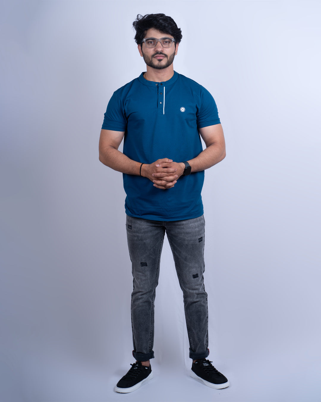 BLUE COLOR  PLAIN ROUND NECK T-SHIRT