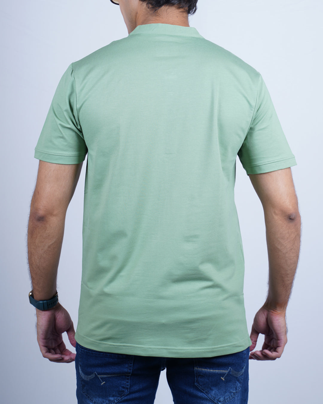 PISTA COLOR PLAIN ROUND NECK T-SHIRT