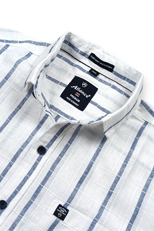 Men Blue Checks Shirt – Trendy and Comfortable Casual Wear 261049715