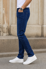 Atlance Denim Men Dark Blue Narrow Fit Jeans