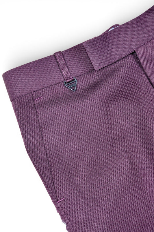 Men Slim Fit Formal Wine Colour Trousers for Smart & Casual 251078476