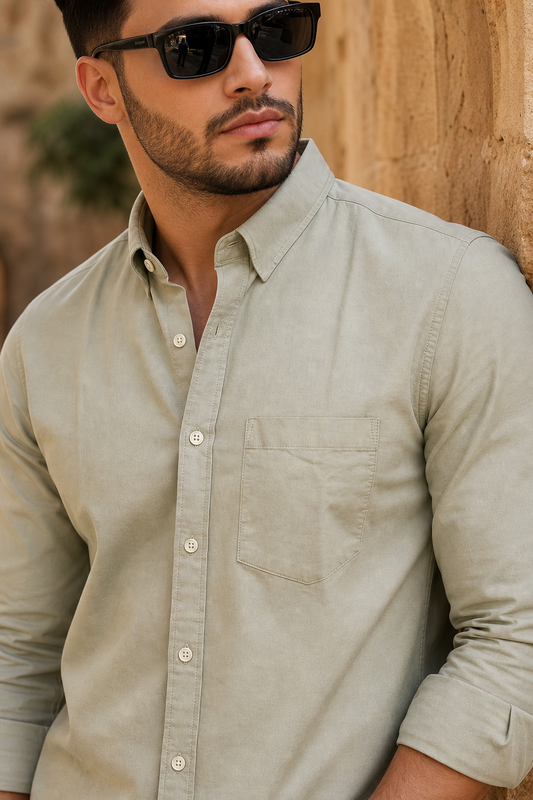 Men Premium Pista Solid Casual Shirt for Everyday Wear OXF
