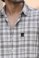 Grey Check Shirt for Men – Premium Casual Collection WON