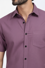 Men Casual Dark Onion Short Sleeve Shirt - Cotton Comfort 261049774