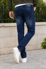 Men Blue Ankle Fit Jeans | Premium Denim JCK-95