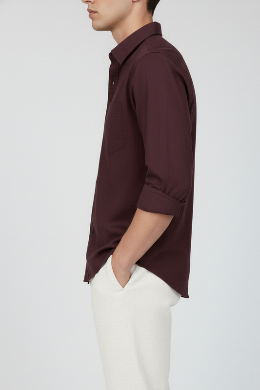 Plain Cotton Shirts for Men | Premium Solid Casual Styles-251211180