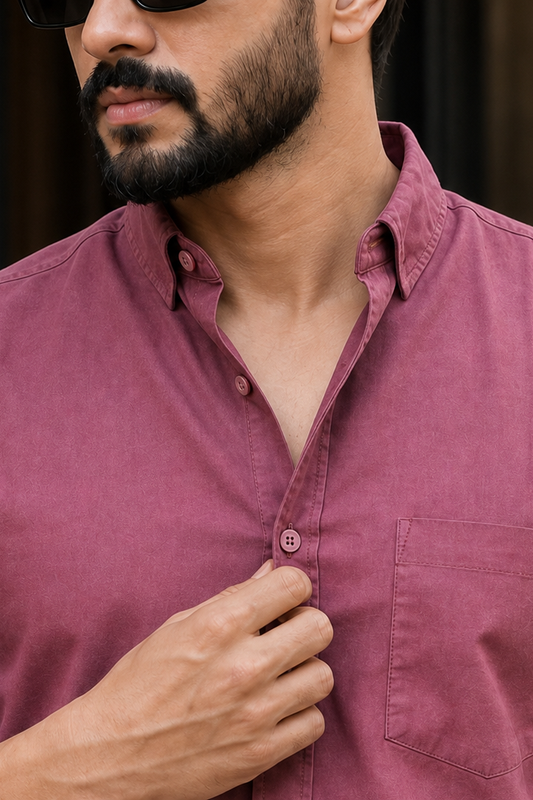 Men Premium Dark Onion Solid Casual Shirt for Everyday Wear OXF