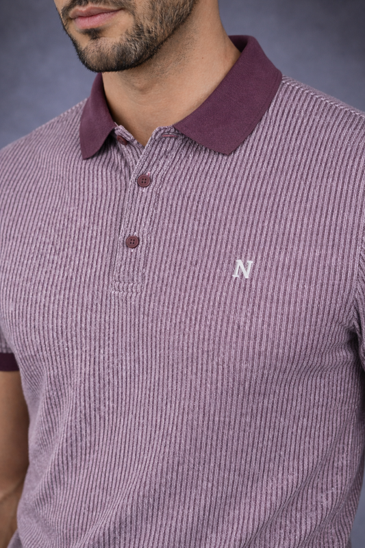 Men Dark Onion Striped Polo T-Shirt | Modern Casual Style 261023952
