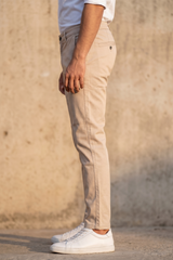 Men Premium Fawn Structured Chinos - Textured STAR