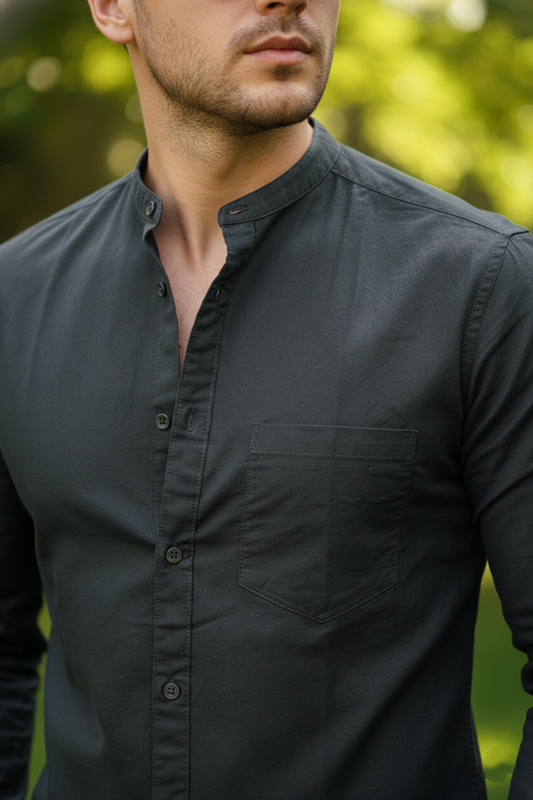 Bottle Green Solid Cotton Casual Shirt | Minimalist Style-251205753