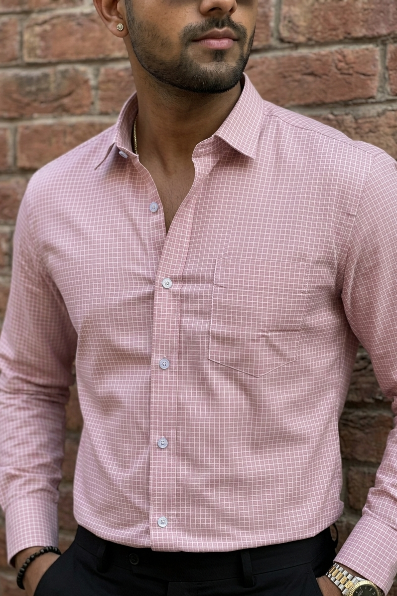 Atlance Onion Check Shirt for Men – Elegant & Trendy Formal Wear-FRMCHECKS