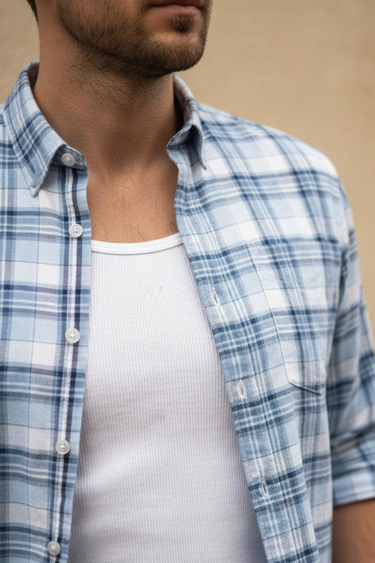 The Perfect Bluish Grey Checks Casual Shirt | Lightweight Casual Fits-261001386
