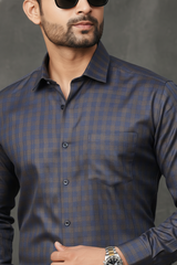 Atlance Dark Grey Men Formal Shirt – Stylish & Premium Formal Wear-FRM