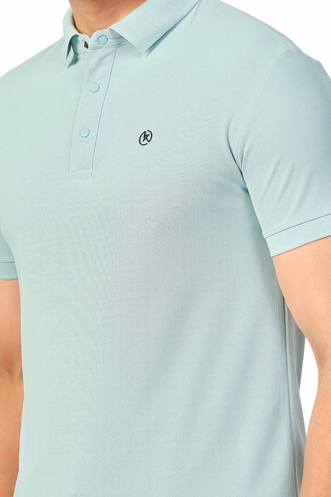Skyblue Plain Collar T-Shirt | Half Sleeve Sinker Fabric | Casual & Sports Wear 1501