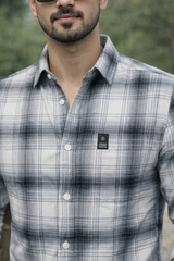 Men Classic Grey Check Shirt | Everyday Casual Wear WON