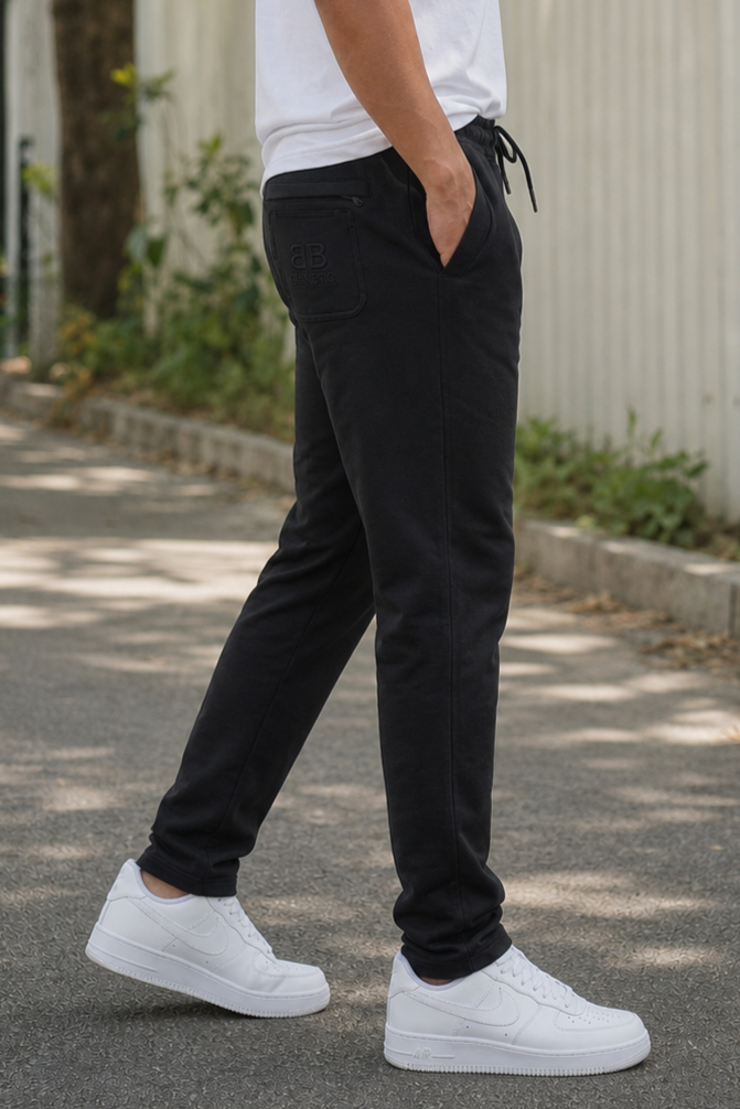 Men Stylish Black Track Pants | Soft & Comfortable Fit FC-73