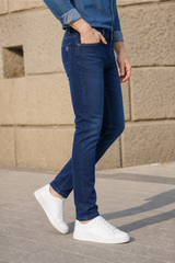 Men Blue Slim Fit Denim Jeans KJ