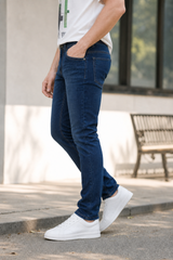 Men DNM Dark Blue Ankle Fit Jeans