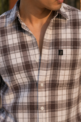 Men Onion Colour Casual Check Shirt – Premium Cotton WON